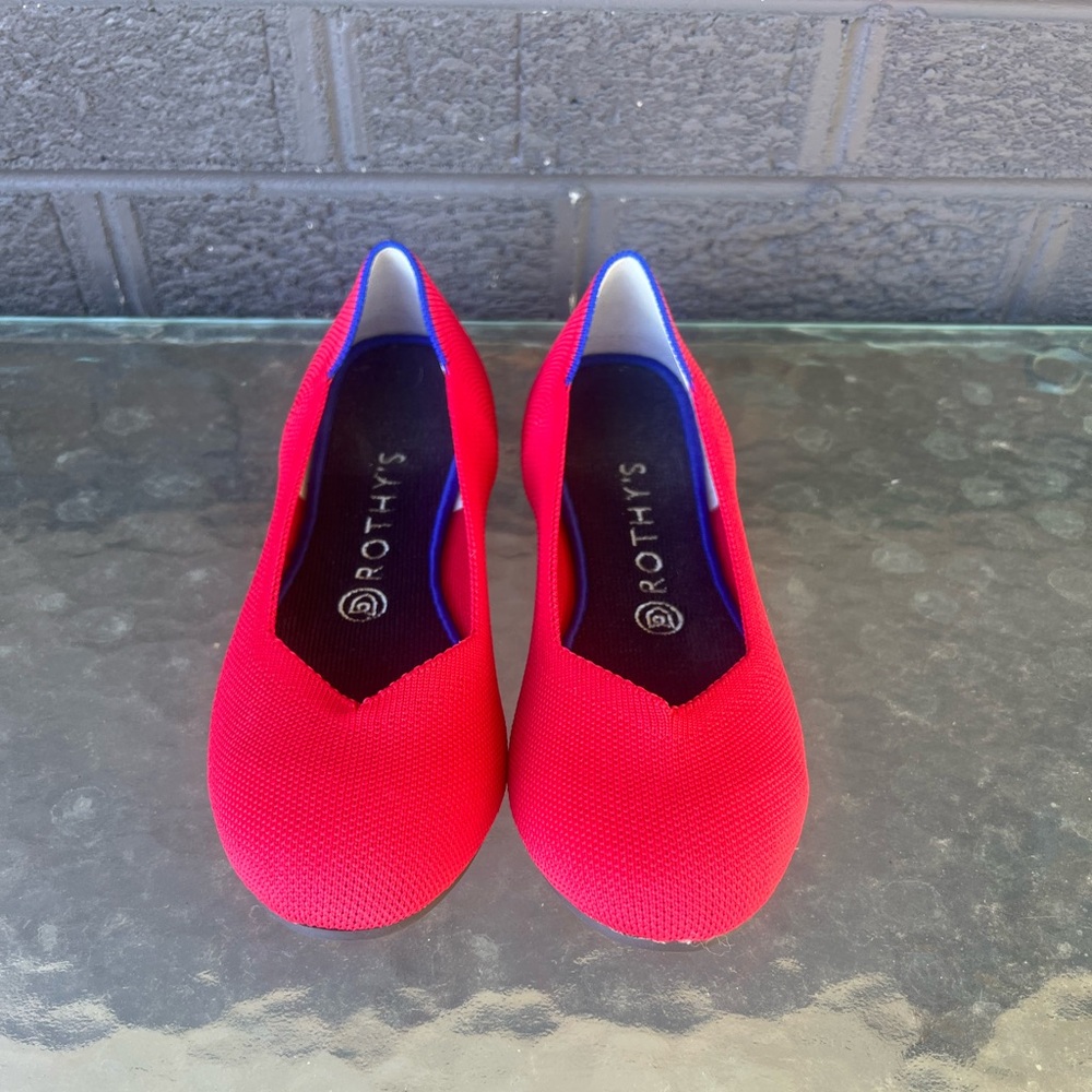 Rothy's Vibrant Red Slip-Ons